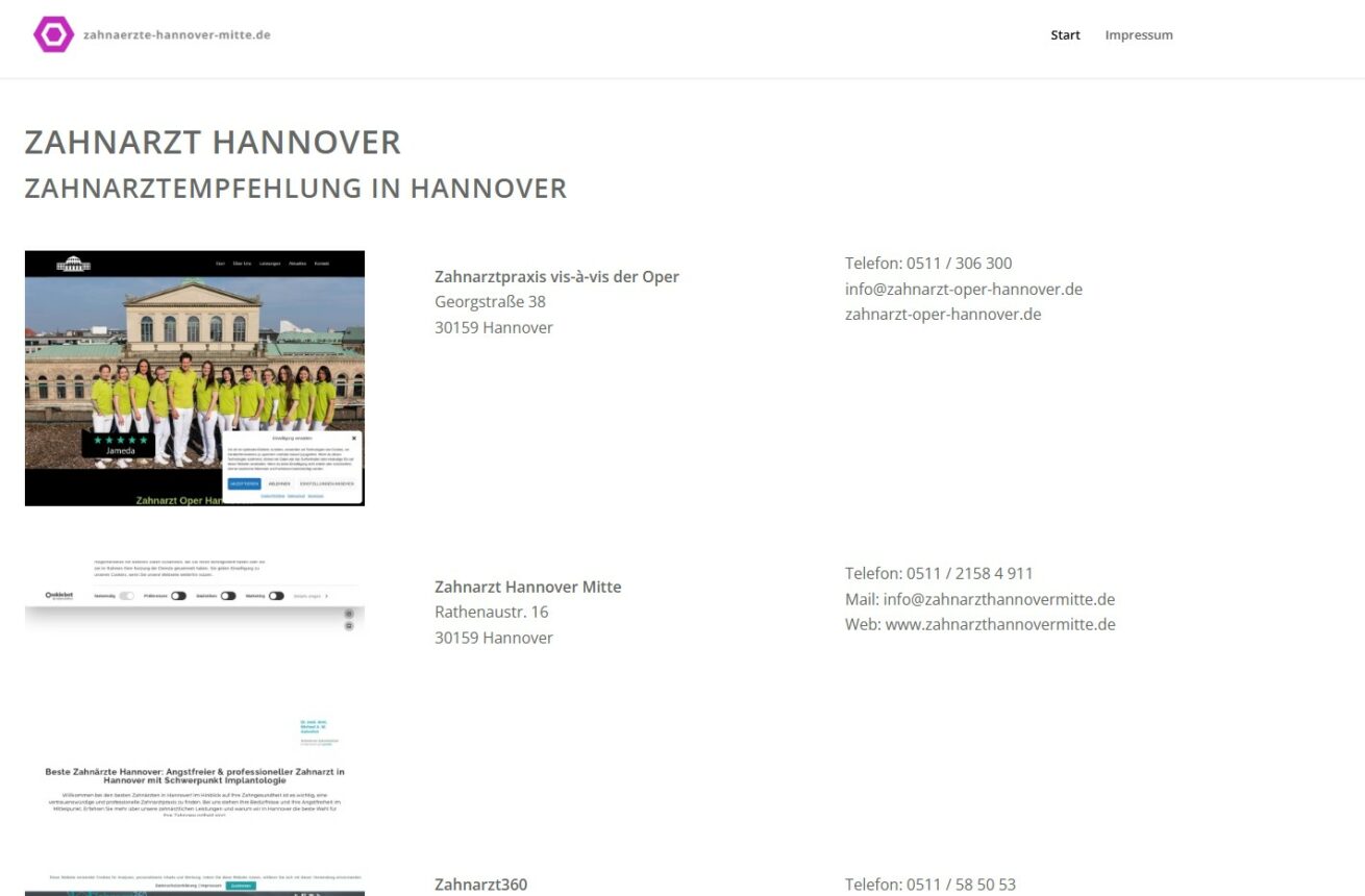 Zahnärzte in HannoverMitte: Kompetenz im Herzen der Stadt