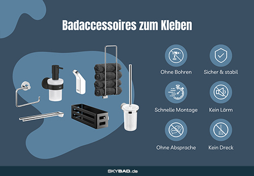 Badaccessoires zum Kleben