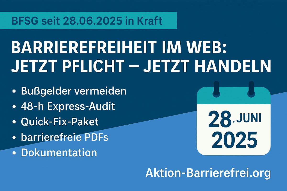 BFSG scharfgeschaltet: 94,8 % der Homepages fallen noch durch – Unternehmen müssen jetzt liefern