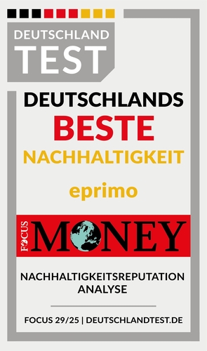 eprimo auch 2025 auf Platz 1 in Sachen Nachhaltigkeit
