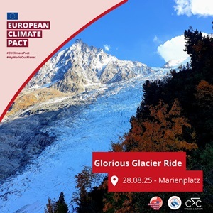 EU-Klimapakt – Vom Münchner Marienplatz bis Monaco: Eine Radtour zur Rettung der Alpengletscher