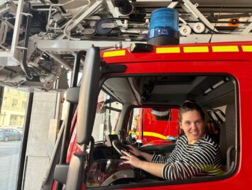 Isabell Rahms besucht den Förderverein der Berufsfeuerwehr Mainz
