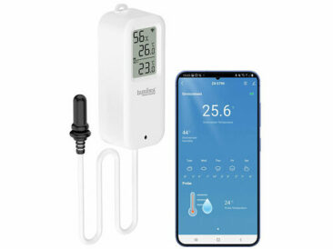 Luminea Home Control WLAN-Temperatur-/Luftfeuchtigkeitsmesser
