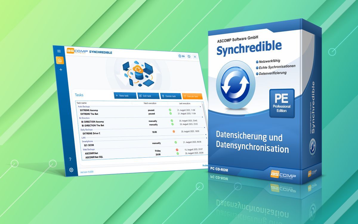 Synchredible 9.0: Neues Design, mehr Tempo – die nächste Generation der Dateisynchronisation