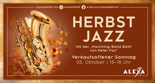 ALEXA lädt zum exklusiven Sonntagsshopping mit Herbstjazz ein