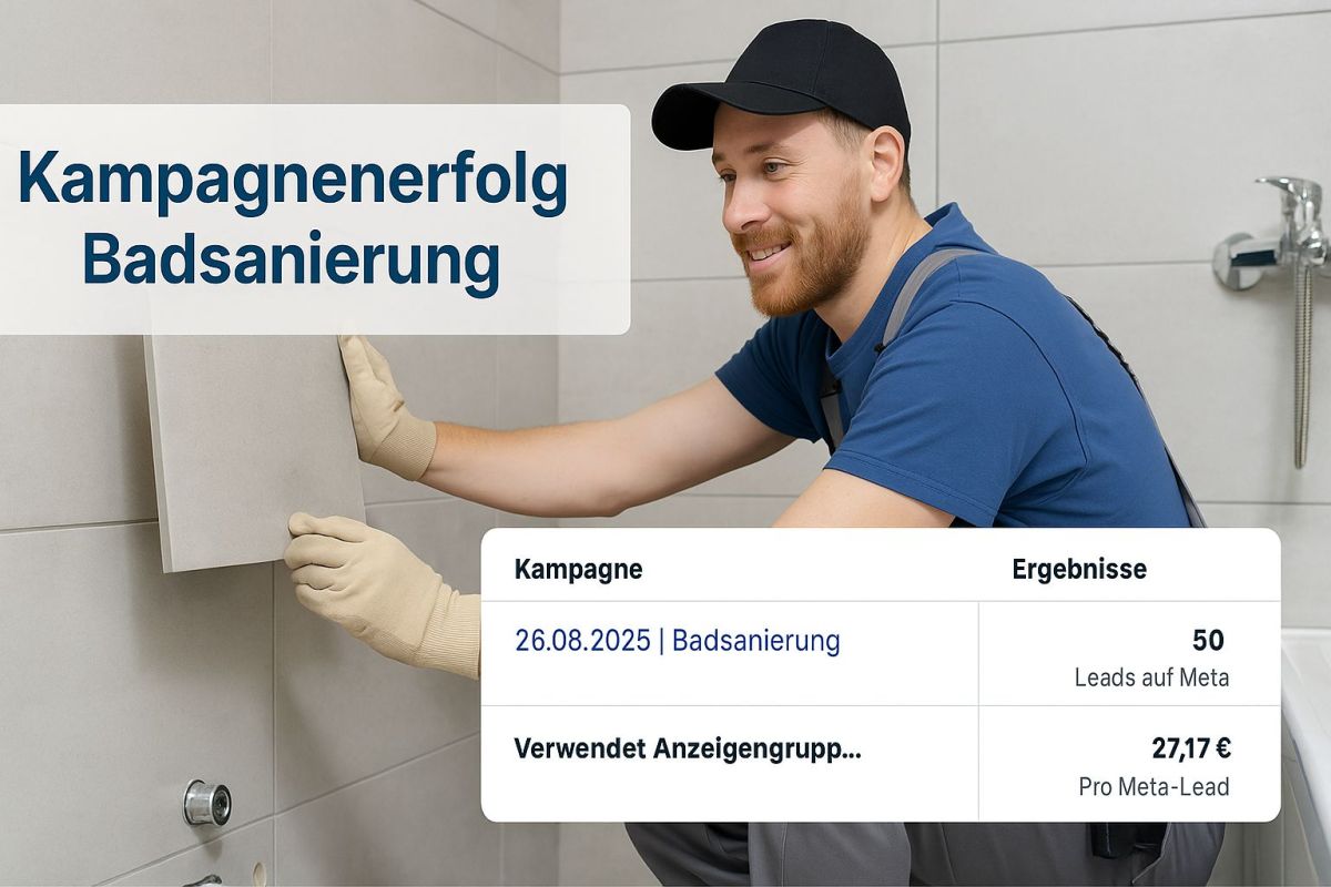 Case Study: Online-Marketing bringt Badsanierer 50 Neukundenanfragen in nur einem Monat ohne Streuverlust