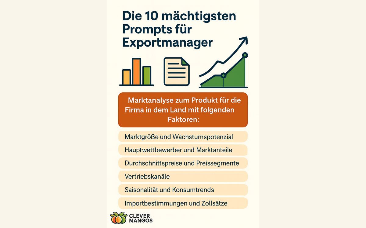 Die 10 mächtigsten KI-Prompts für Exportmanager – sofort einsetzbar in jeder Branche