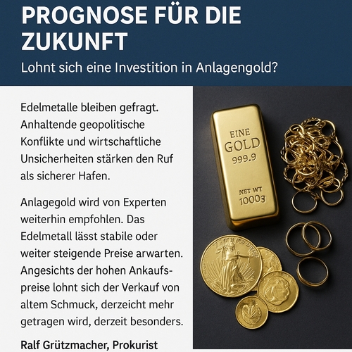 Edelmetalle: Prognose für die Zukunft – Lohnt sich eine Investition in Anlagengold?
