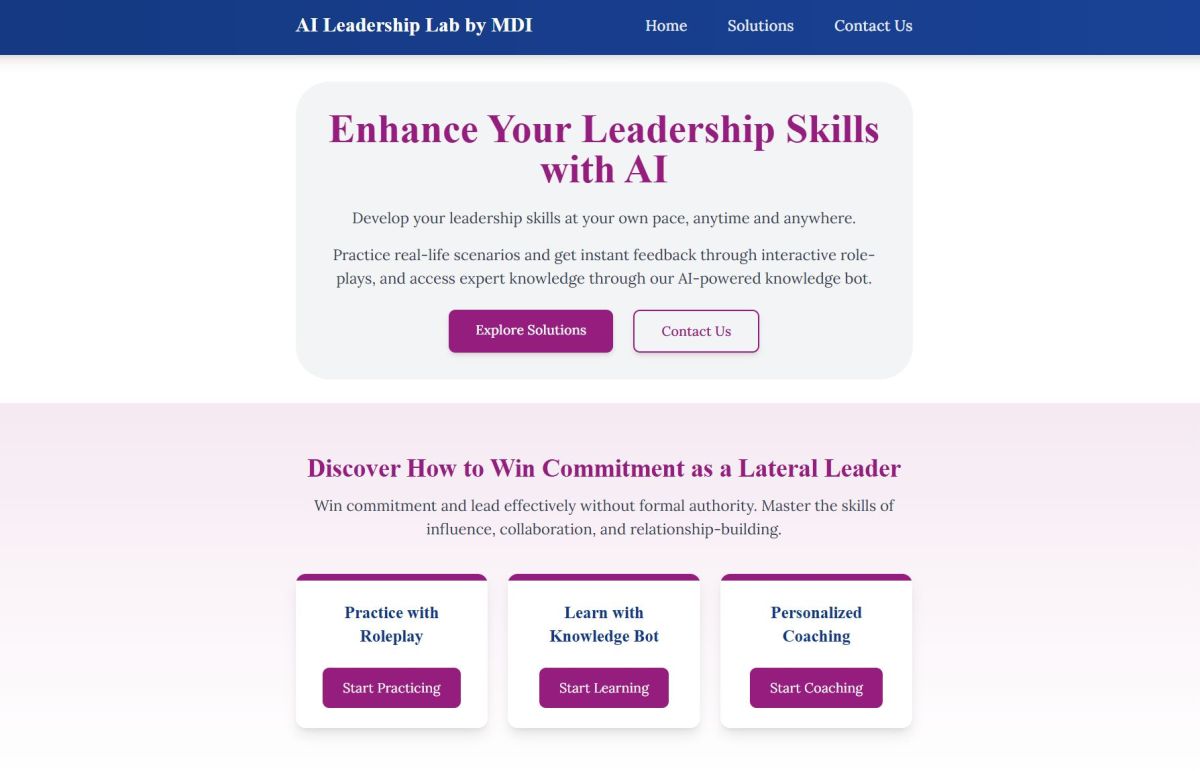 Erfolge in der Führungskräfteentwicklung durch KI – MDI stellt das AI Lab vor
