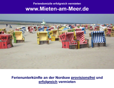 Ferienunterkünfte provisionsfrei und erfolgreich an der Nordsee vermieten