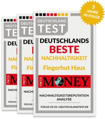 Fingerhut Haus erreicht Silber bei “Deutschlands Beste – Nachhaltigkeit” in der Kategorie “Fertighäuser”