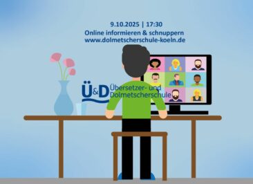 Informieren und schnuppern am 9.10.25: Online-Ausbildungen für Sprachen und Webinar Deutsche Rechtssprache