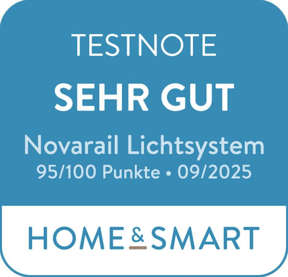 Novarail-Lichtsystem überzeugt im unabhängigen Test: “Sehr gut” mit 95 Punkten