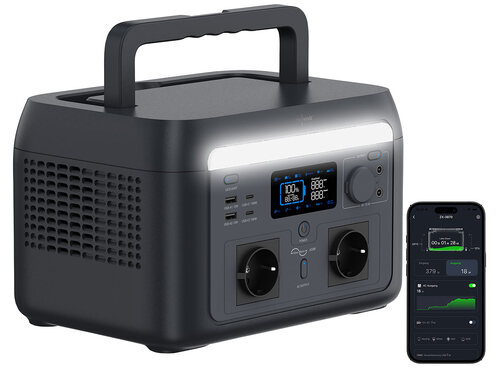 revolt Tragbare Powerstation & Solargenerator HSG-500
