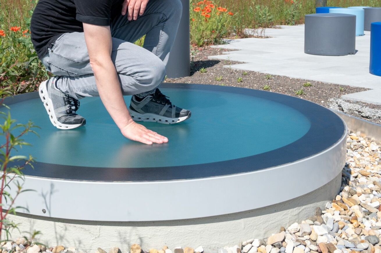 SkyVision Circular Walk-Ons von Glasolux –  runde, begehbare Oberlichter nach Maß