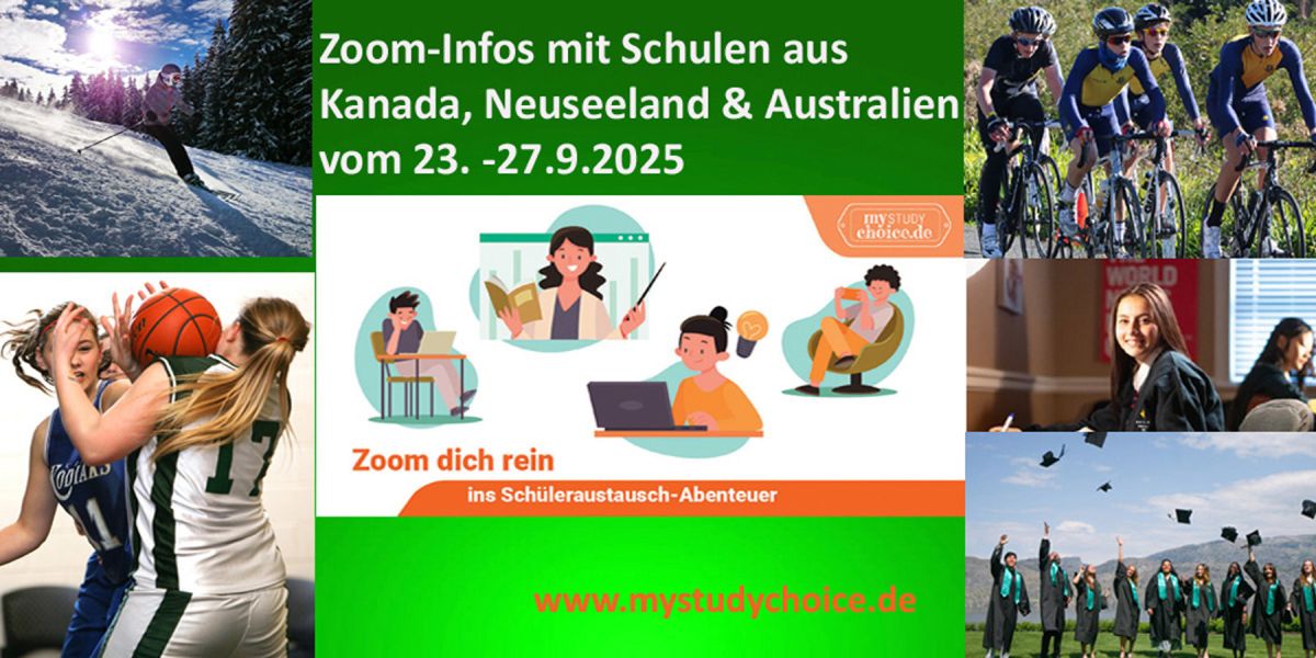 Traumziele fürs Highschool Year finden: Schulen aus Kanada und Down Under präsentieren live & online ab 23.9.