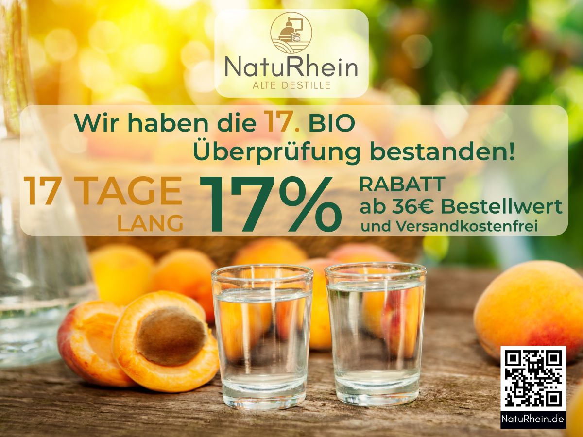 17 Jahre Bio mit Herz: www.NatuRhein.de feiert 17. Bio-Überprüfung mit 17 tägiger Genussaktion