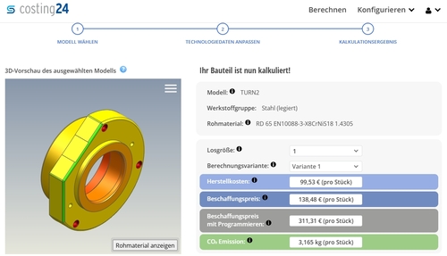 costing24: CAD-Kalkulation für Metallbearbeitungen