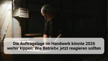 Die Auftragslage im Handwerk könnte 2026 weiter kippen: Wie Betriebe jetzt reagieren sollten