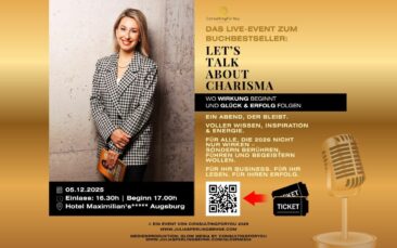 LET’S TALK ABOUT CHARISMA – Das Live-Event zum Buchbestseller