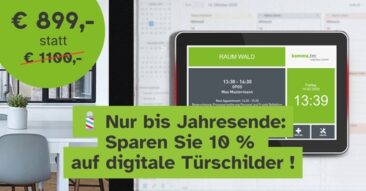 Sparen Sie 10 % auf digitale Türschilder!