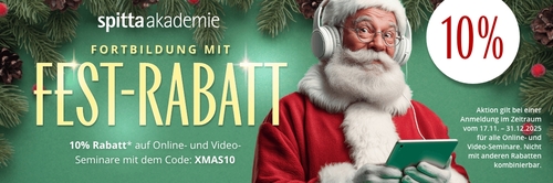10% Weihnachtsrabatt bei der Spitta Akademie