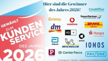 DAS SIND DIE SIEGER VON „KUNDENSERVICE DES JAHRES 2026“!