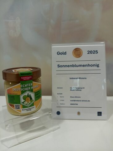 Deutscher Honig der Imkerei Ahrens beim Eurobee Honey Award mehrfach Ausgezeichnet !