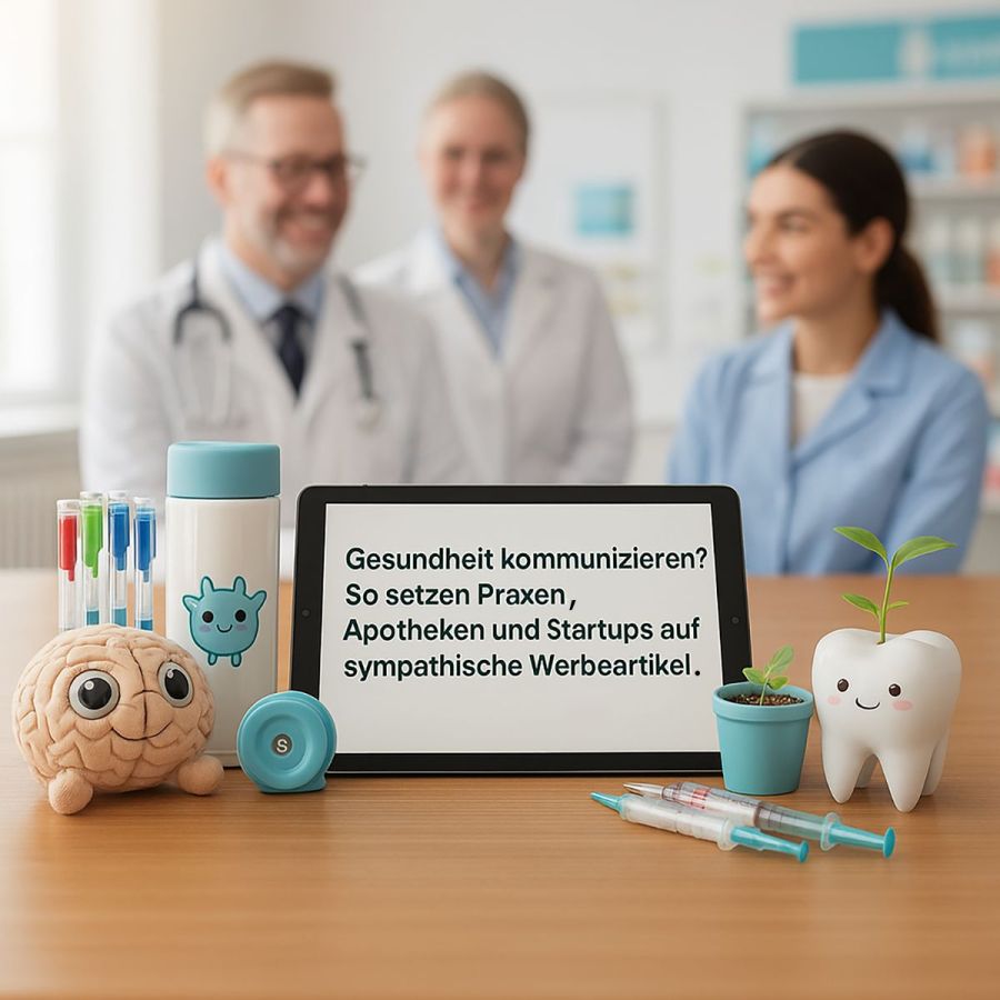 Gesundheit kommunizieren? So setzen Praxen, Apotheken und Startups auf sympathische Werbeartikel
