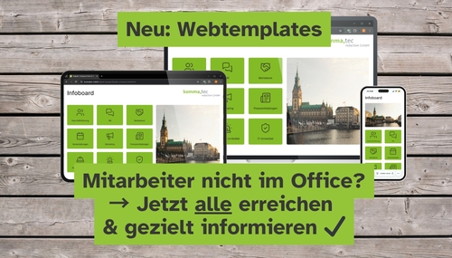Informationen für alle – mit Webtemplates!