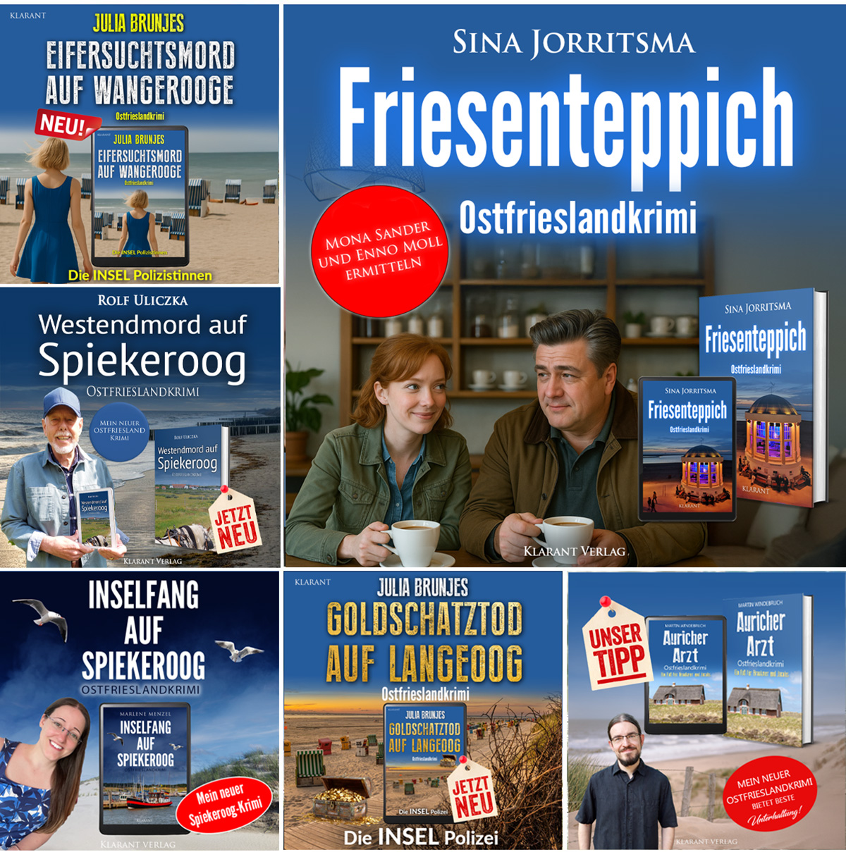 Klarant Verlag – die Nr. 1 für Ostfrieslandkrimis!