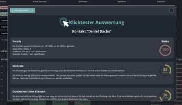 Phishing Angriffe auf Unternehmen steigen weiter. Klicktester verzeichnet Wachstum bei Phishing Simulationen.