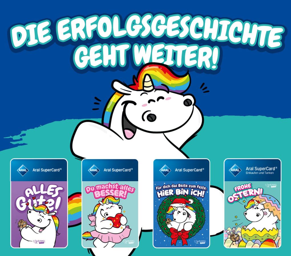 Starke Marken, starke Partnerschaft – Pummeleinhorn & Aral verlängern ihre Erfolgsgeschichte