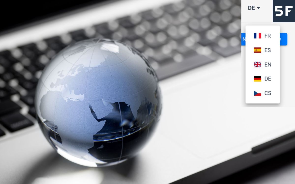 5FSoftware jetzt in fünf Sprachen verfügbar: Französisch, Spanisch und Tschechisch neu mit dabei!