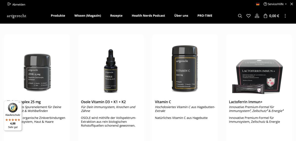 Artgerecht Rabattcode 10% “ PREISNAVI „