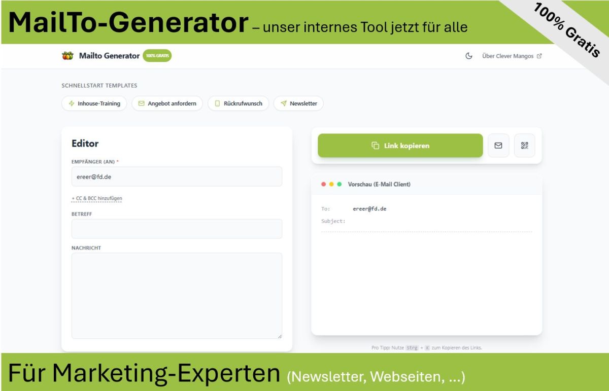 Aus dem Marketing Alltag geboren: Internes Tool jetzt für alle nutzbar