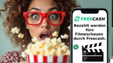 Bezahlt werden fürs Filmeschauen durch Freecash.