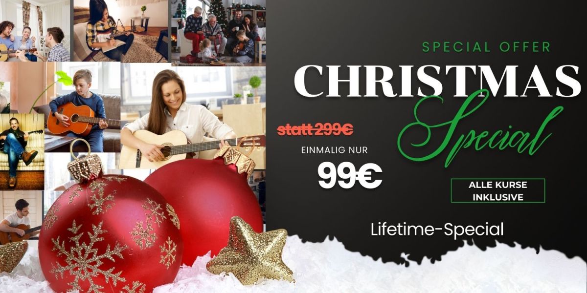 Emusika Academy verlängert Weihnachts-Special: Lebenslange Gitarren-Mitgliedschaft für nur einmalig 99 EUR