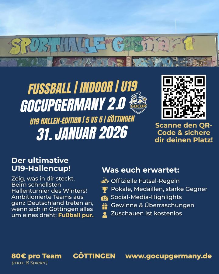 GoCupGermany 2026: Letzte vier Teamplätze für Jugendturnier in Göttingen verfügbar