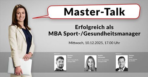 Master-Talk: erfolgreich als MBA Sport-/Gesundheitsmanager