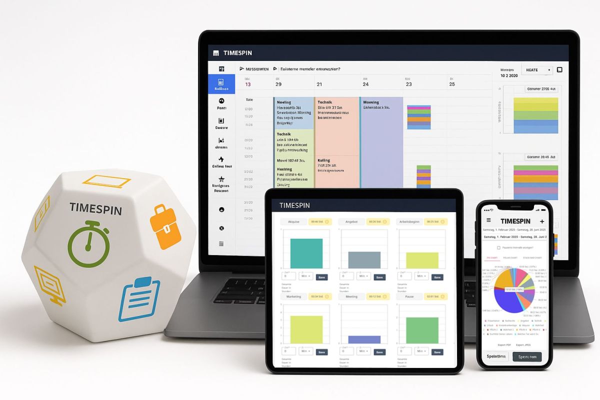 TimeSpin GmbH präsentiert TimeSpin – Das Zeiterfassungs-System mit Würfel Gadget, für die neue Arbeitswelt.