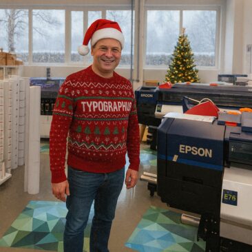 Typographus druckt durch: Wenn andere in die Ferien gehen, startet die Aufkleber-Druckerei erst richtig durch