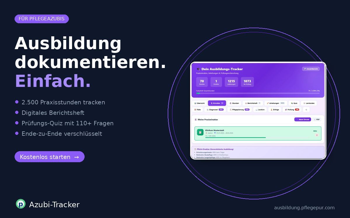 Digitale Ausbildungsdokumentation für Pflegeazubis