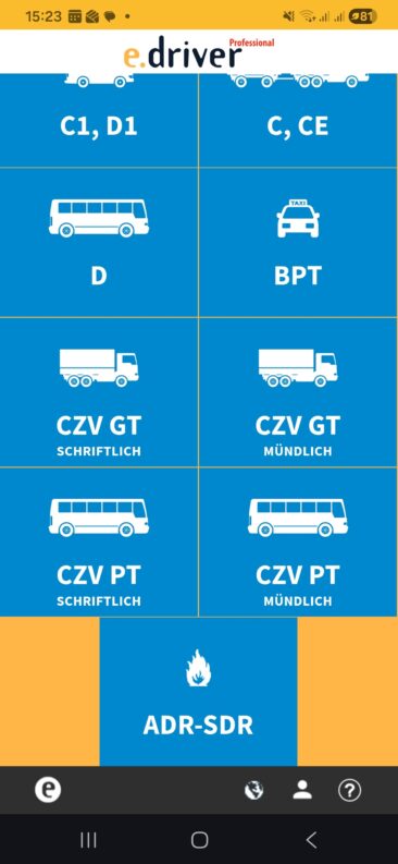 e.driver Professional – ADR-SDR Prüfung Gefahrgut