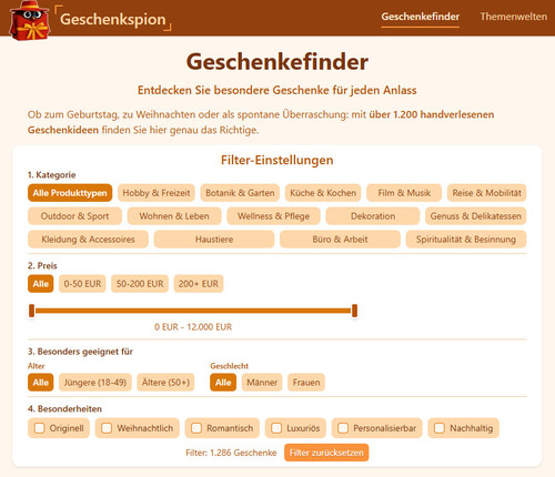 Geschenkspion: Neue Plattform für hochwertige Geschenke