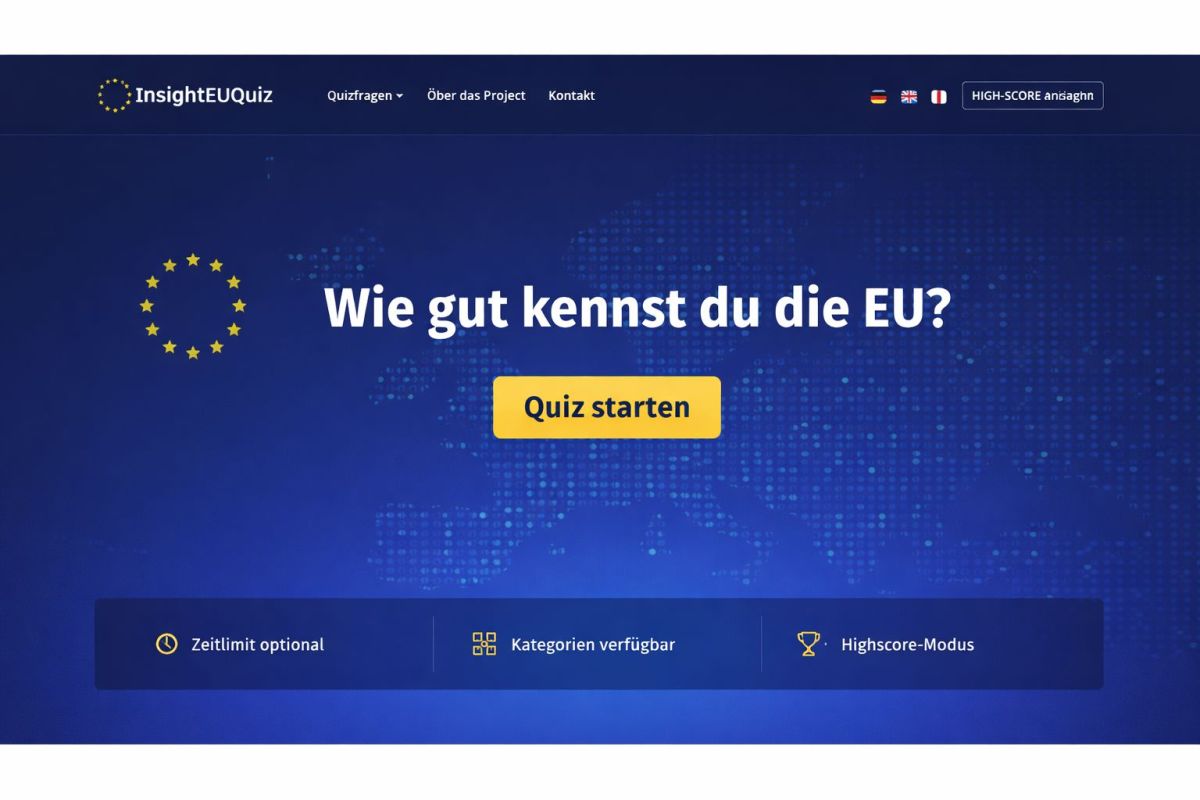 Interaktives Quizformat bietet mehrsprachigen Zugang zu europäischem Wissen – kostenlos und ohne Registrierung