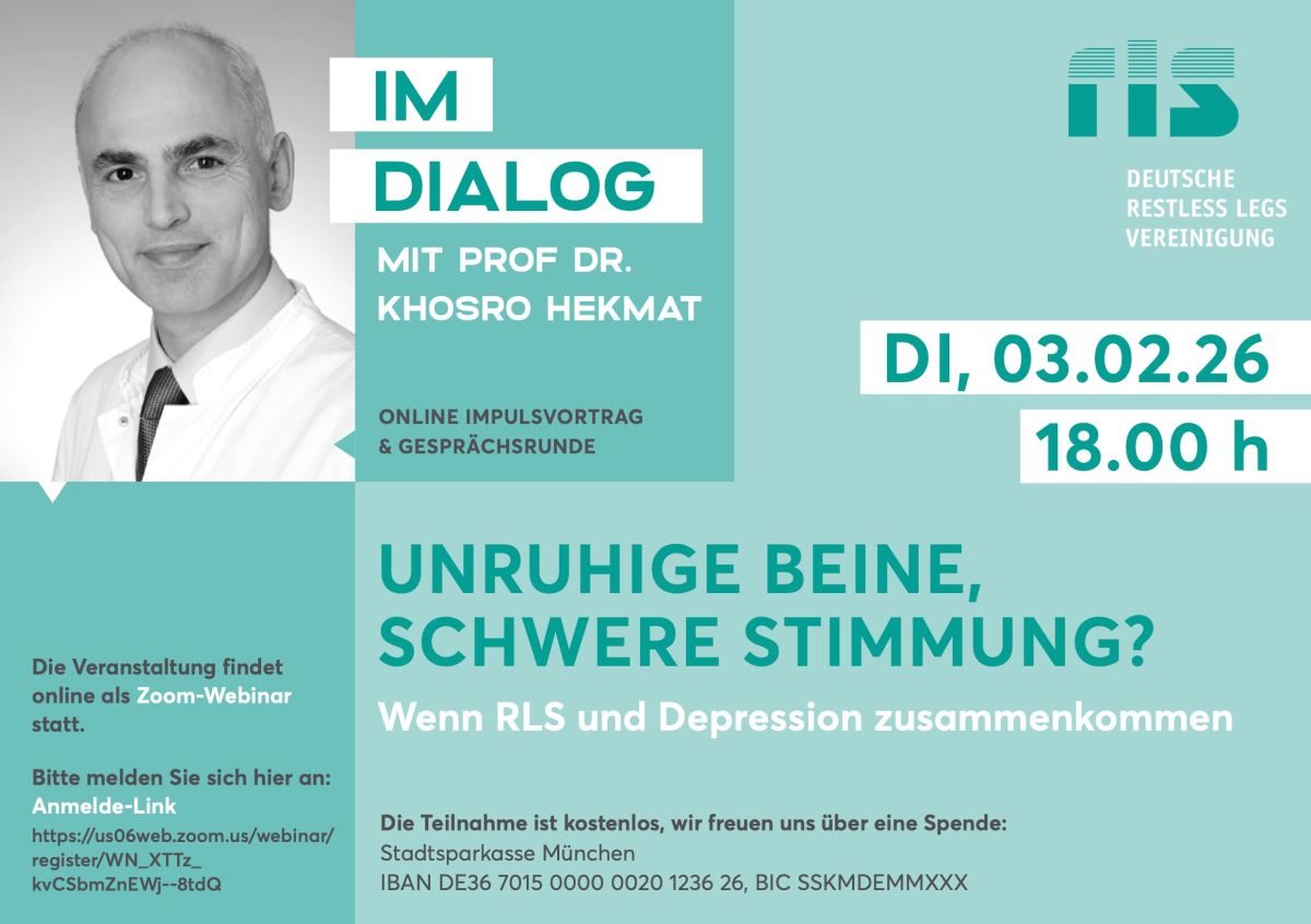 Online-Vortragsveranstaltung zu RLS und Depressionen