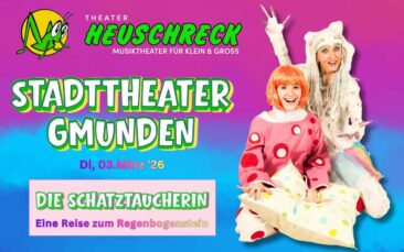 OÖ/Stadttheater Gmunden, 3.3.26: Familienmusical „Die Schatztaucherin“ von Theater HEUSCHRECK