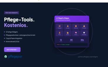 PflegePur stellt 12 kostenlose Pflege-Widgets für Webseiten bereit