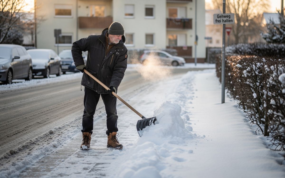 Schnee- und Glatteis-Gefahr – Räumpflicht und Streupflicht unbedingt beachten